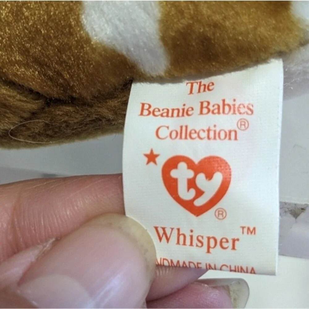 Ty Beanie Babies "Whisper" the Deer, PE Pellets, 1997 - Picture 4 of 12